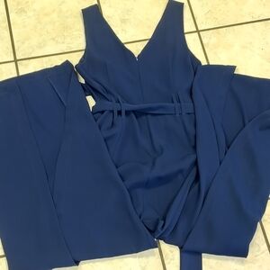 ANTONIO MELANI Blue Long Sleeve Jumpsuit